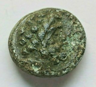 Arados,  Phoenicia,  2nd C.  Bc.  Ae - 17mm,  3.  23gr Gr.  Head Of Zeus Right / Triple