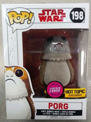 Funko Pop Star Wars Porg 198 Flocked Chase Hot Topic Exclusive