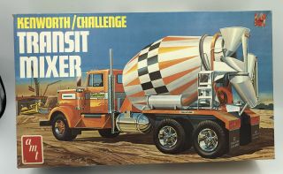Vintage Amt Kenworth Challenge Transit Mixer 1/25 Scale Model Truck Kit