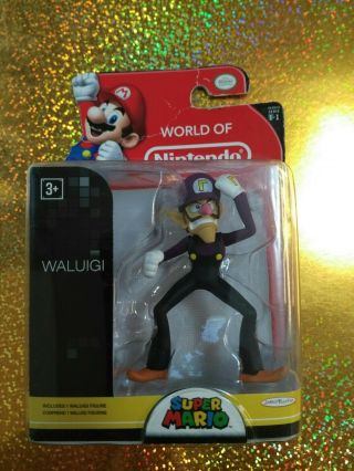 (1) World Of Nintendo Waluigi Figure (series 1 - 1) Bad Package/card