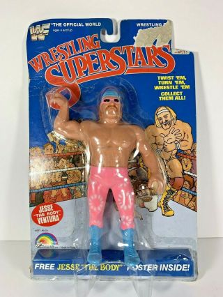 Wrestling Superstars Figure Jesse The Body Ventura Wwf Ljn In Package 1986 Wwe