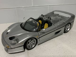 Hot Wheels 1998 Ferrari F50 Silver 1:18 Scale Model