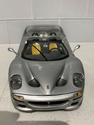 Hot Wheels 1998 Ferrari F50 Silver 1:18 Scale Model 2