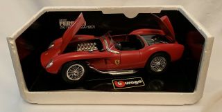 Burago 1957 Red Ferrari 250 Testa Rossa Die - Cast Model Car 1/18 Scale 3007