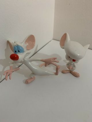 Vintage 1995 Pinky And The Brain Animaniacs Pvc Action Figures Warner Bros.