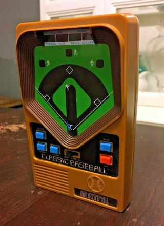 2001 Mattel Classic Baseball Electronic Handheld Video Game Vintage