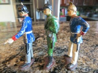 3 Vintage Lead Metal Toy Army Soldiers 3