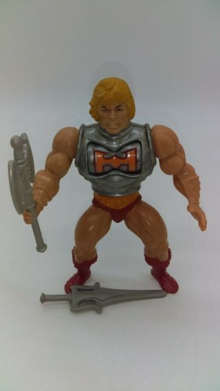 Vintage 1983 Masters Of The Universe Motu Battle Armor He - Man Figure Complete