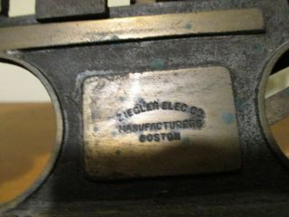 COOL Antique Brass Steam Engine Advertising paperweight ZIEGLER ELECT.  CO Boston 2