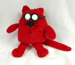 Dilbert Red Catbert Cat Bean Plush 7 " Stuffed Animal Gund