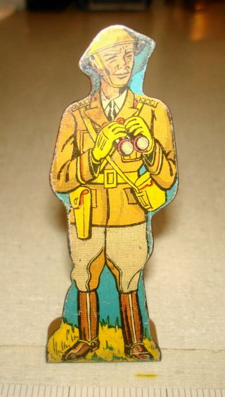 Vintage 1930s Marx Tin Litho Soldier Target - U.  S.  Army General 100 Pts