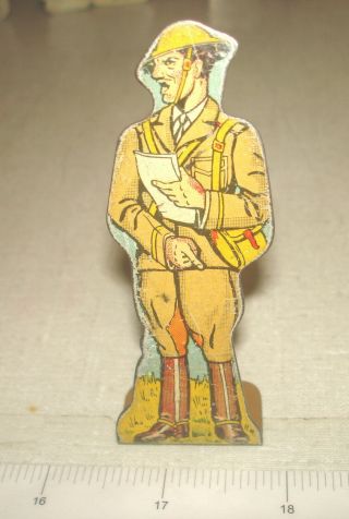 Vintage 1930s Marx Tin Litho Soldier Target - Us Army Infantry Colonel 75 Pts