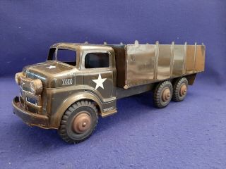 Vintage Marx Lumar Metal Us Army Military Truck 18.  5 " Long -