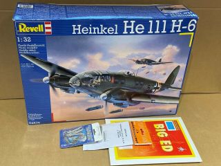 Revell 1/32 Heinkel He.  111 H - 6,  Contents,  Eduard Big Ed & Metal