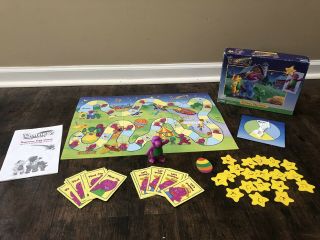 Barney’s Great Adventure Rainbow Egg Board Game Purple Dinosaur Figure Parker