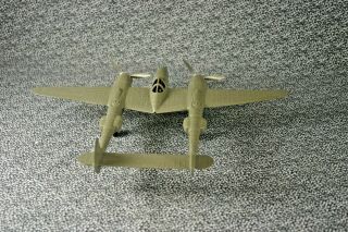 Vintage Hubley P - 38 Wwii Fighter Airplane With Retractable Landing Gear