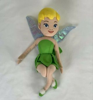Disney Fairies Tinkerbell Plush 16 “ Stuffed Toy Doll Wings Peter Pan Fairy
