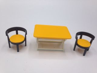 Playmobil Yellow Folding Table & 2 Chairs Campground Zoo Park House Safari