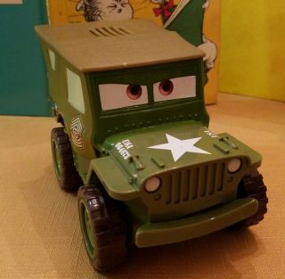 Sarge Army Truck Shake N Go Cars Disney Fisher Price 6 " Olive Green