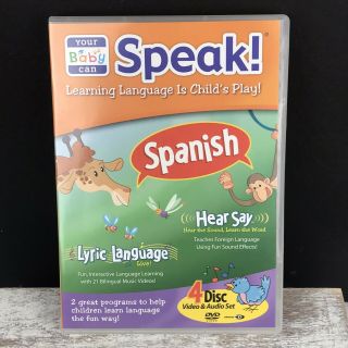Your Baby Can Speak Spanish 4 Disc Dvd And Cd Set
