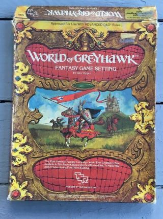 Ad&d World Of Greyhawk Fantasy Game Setting Box Set - Tsr