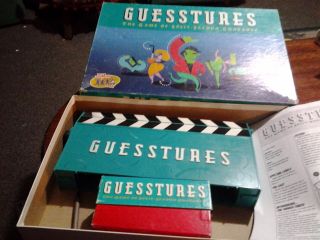 Guesstures Charades Party Game 1990 Ages 12,  4,  Players Milton Bradley 4113