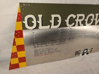 Old Crow P - 51 Mustang Airplane Bud Anderson Created Art Sign 2