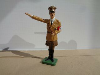 Lineol Gmg Duscha,  Ww2 German Leader In Brown Shirt,  70mm Soldier Metal,  Ww