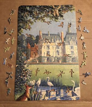 “Strange Mansion” Vintage PAR Wooden Hand - Cut Jigsaw Puzzle 2