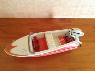 Fleetline Wizard Model Boat With K&o Mercury 20hp Outboard Motor