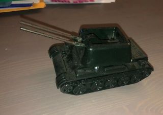 Vintage Marx ? Plastic Army Tank Friction Motor 5” Toy Military