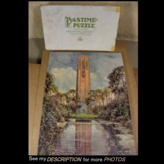 1932 215 Piece Pastime Parker Bros Wooden Jigsaw Puzzle Titled Singing Tower