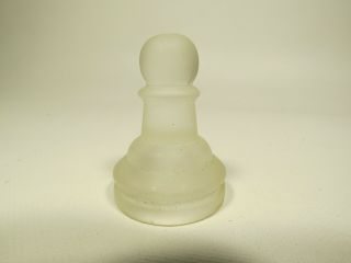Frosted Glass Chess Piece 1 9/16 " Tall Pawn Replacement,  Part,  Piece
