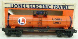 Lionel 6 - 6313 Lionel Lines Single Dome Tank Car Ln/box