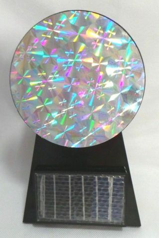 Solar Powered " Sun Dancer " Spinning Reflective Disc & Platform 1993