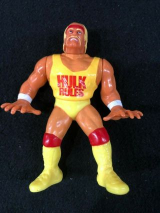 Hasbro Wwe Wwf 1991 Series 2 Hulk Hogan Hulk Rules Yellow Variant Figure Loose