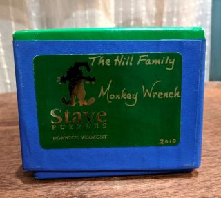 Stave Puzzles Monkey Wrench Wooden Teaser Puzzle 2010 Box Made In Usa Jigsaw