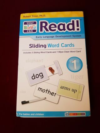 Your Baby Can Read Sliding Word Cards - Vol.  1 Complete.  Very Good