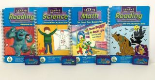 Leapfrog Leap - 2 Interactive Books And Cartridges 4 Each Grades 1 - 3 Ages 6 - 8