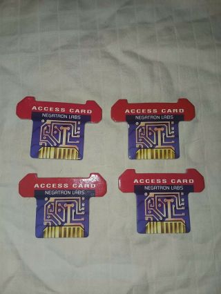 The Omega Virus Game Replacement Part 4 Red Access Cards 1992 Milton Bradley