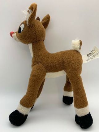 Vintage Nanco Rudolph The Red Nose Reindeer Plush 10” Classic Media Inc Holiday