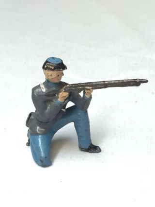Vintage Britains Civil War Lead Toy Soldier Confederate Sharpshooter Kneeling