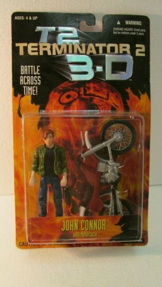 Terminator 2 3 - D John Conner With Motorcycle Action Figure Kenner 1997 T3052