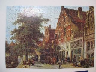 Vtg Victory Gold Box Plywood Wood Puzzle Made In England Spear & Sons Enkhuizen