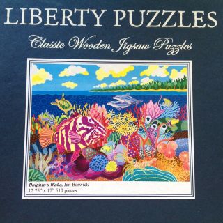 Large Liberty Wooden Jigsaw Puzzle Dolphin 