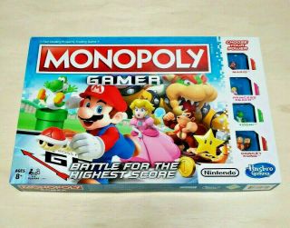 Monopoly Gamer Board Game Nintendo Characters Mario Princess Peach Yoshi Donkey