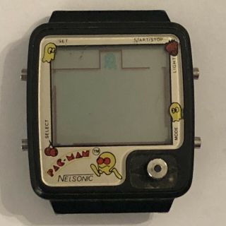 Vintage Toy Video Game Pacman Watch 1980s Digital Parts No Band