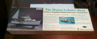 Vintage Model Wood Boat Kit Midwest Products The Maine Lobster Boat