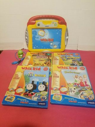 Vtech Whiz Kid Learning System With 4 Games,  Scooby,  Bob The Builder & More