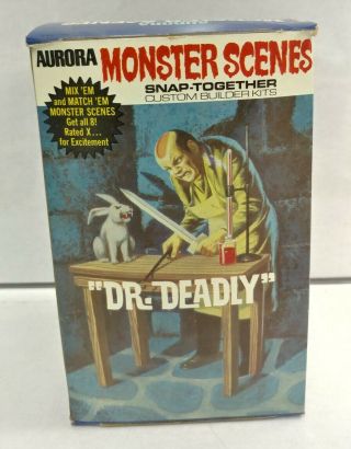 1971 Aurora Monster Scenes Dr.  Deadly Built Painted Model Kit Rare